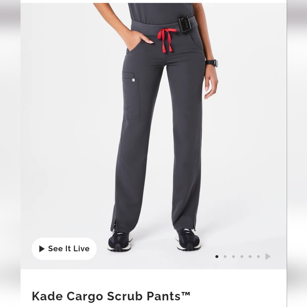 Figs Kade Cargo Scrub Pant XS Charcoal